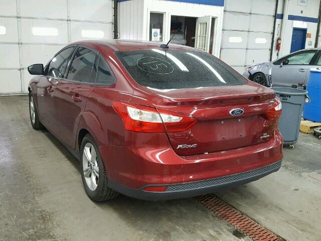 1FADP3F21EL224669 - 2014 FORD FOCUS SE MAROON photo 3