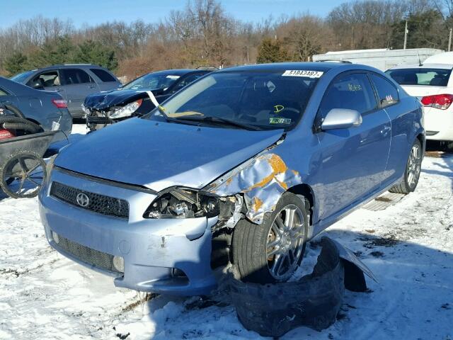 JTKDE167380253590 - 2008 TOYOTA SCION TC BLUE photo 2