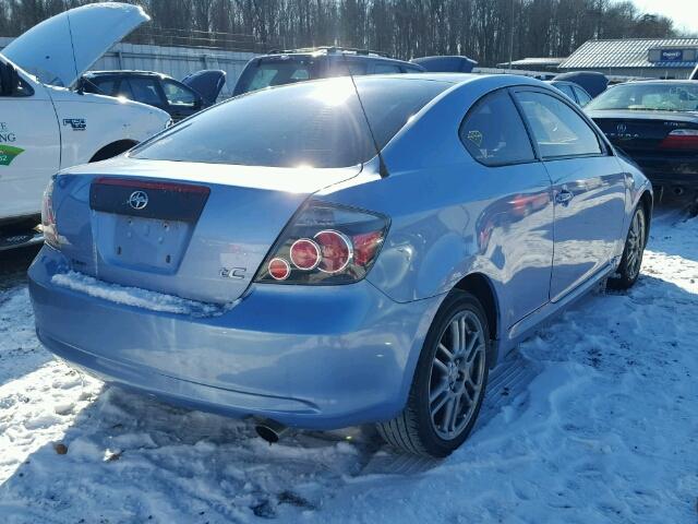 JTKDE167380253590 - 2008 TOYOTA SCION TC BLUE photo 4