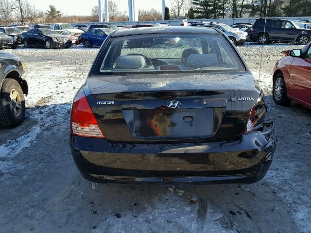 KMHDN46D96U223879 - 2006 HYUNDAI ELANTRA GL BLACK photo 9