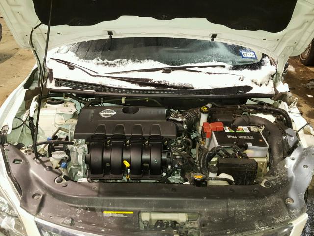 3N1AB7AP3EL614881 - 2014 NISSAN SENTRA S WHITE photo 7