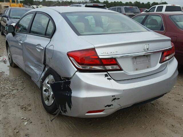 2HGFB2F59DH546933 - 2013 HONDA CIVIC LX SILVER photo 3