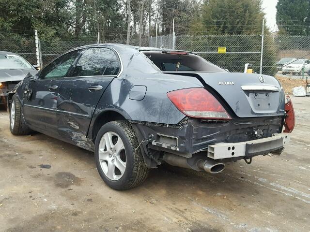 JH4KB16535C018217 - 2005 ACURA RL GRAY photo 3