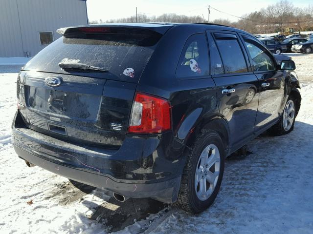 2FMDK4JC1BBA24672 - 2011 FORD EDGE SEL BLACK photo 4