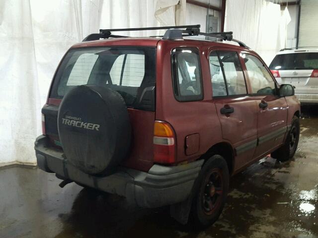 2CNBJ13C8Y6931023 - 2000 CHEVROLET TRACKER RED photo 4