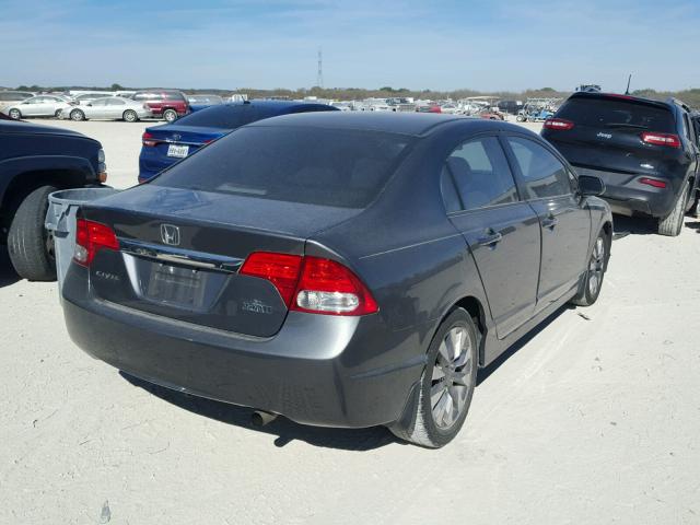 2HGFA16809H325994 - 2009 HONDA CIVIC EX GRAY photo 4