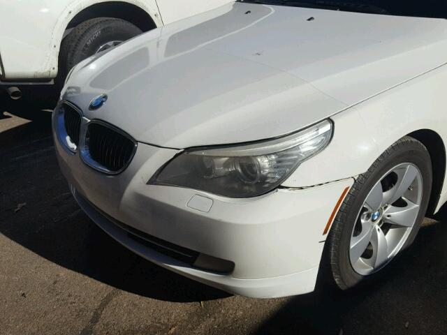 WBANU53518CT11328 - 2008 BMW 528 I WHITE photo 9