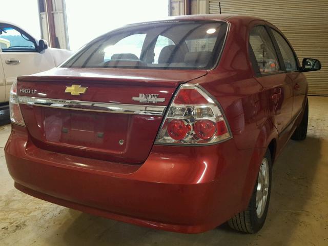 KL1TD5DE4BB162071 - 2011 CHEVROLET AVEO LS RED photo 4