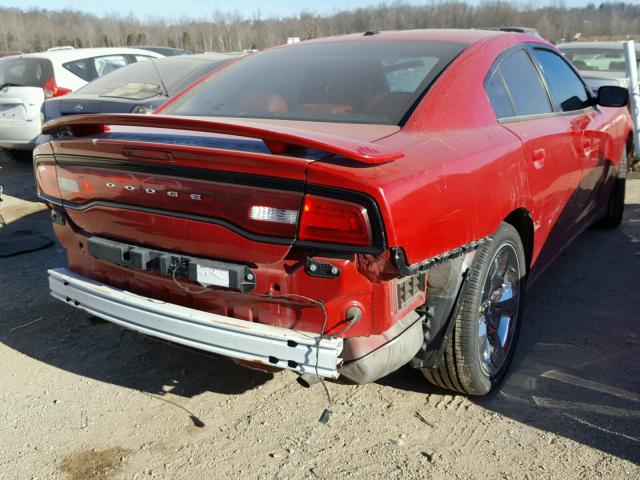 2C3CDXHG2CH172952 - 2012 DODGE CHARGER SX RED photo 4