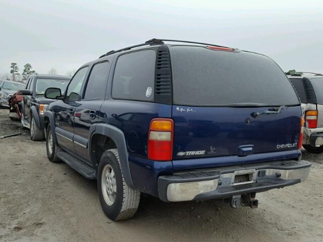 1GNEC13Z22R281687 - 2002 CHEVROLET TAHOE C150 BLUE photo 3