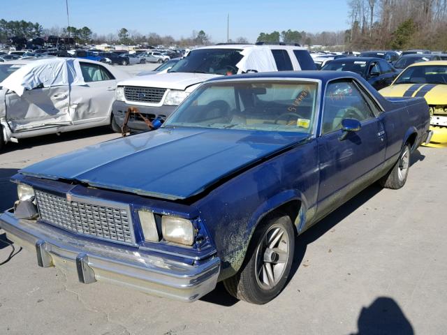 1W80L8D497354 - 1978 CHEVROLET EL CAMINO BLUE photo 2