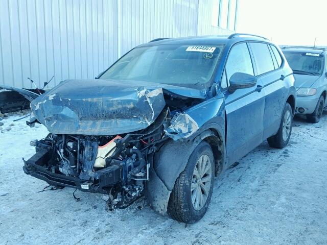 3VV0B7AX1JM004766 - 2018 VOLKSWAGEN TIGUAN S BLUE photo 2