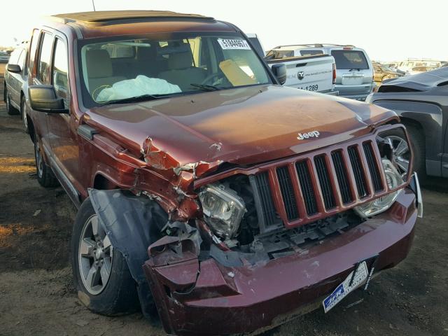 1J8GN28KX8W112954 - 2008 JEEP LIBERTY SP RED photo 1