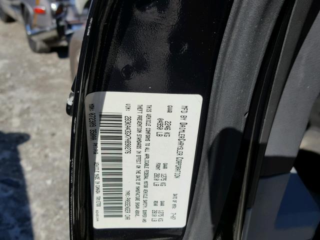 2B3KA43GX7H890276 - 2007 DODGE CHARGER SE BLACK photo 10