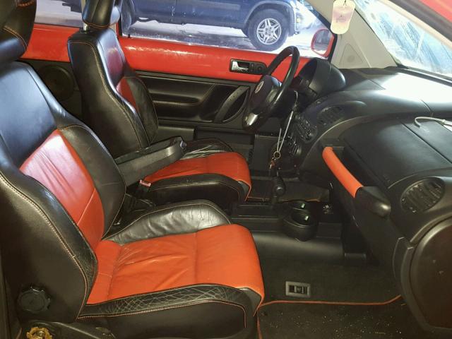 3VWCD21CX2M431173 - 2002 VOLKSWAGEN NEW BEETLE 橙色 照片 5
