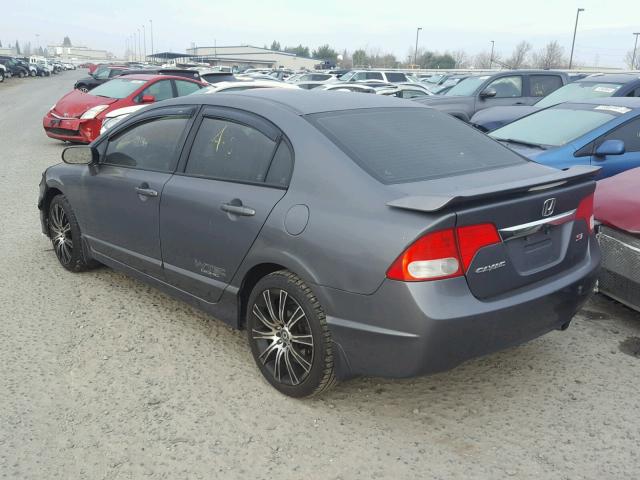 2HGFA55589H704370 - 2009 HONDA CIVIC SI GRAY photo 3