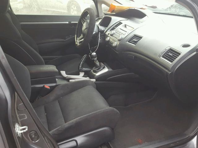 2HGFA55589H704370 - 2009 HONDA CIVIC SI GRAY photo 5