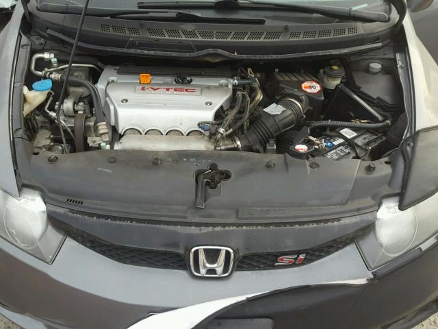 2HGFA55589H704370 - 2009 HONDA CIVIC SI GRAY photo 7