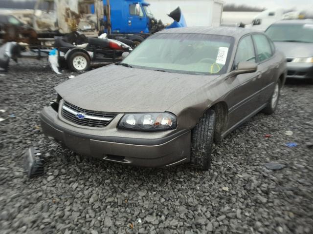 2G1WF55E429137132 - 2002 CHEVROLET IMPALA BROWN photo 2