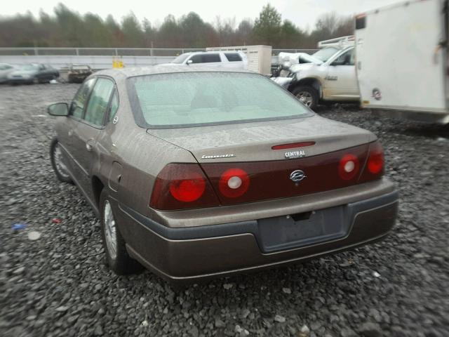 2G1WF55E429137132 - 2002 CHEVROLET IMPALA 棕色 照片 3