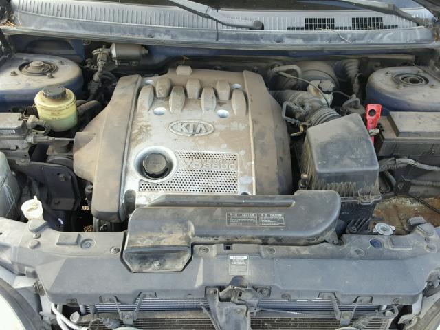 KNDUP131036382409 - 2003 KIA SEDONA EX BLUE photo 7