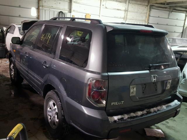 5FNYF18278B020062 - 2008 HONDA PILOT VP GRAY photo 3