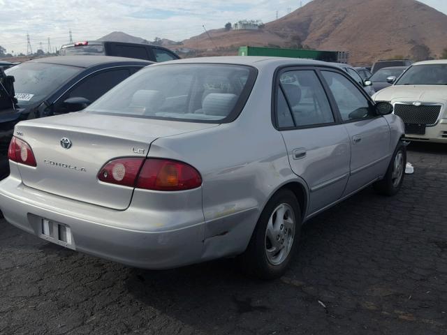 1NXBR12E42Z633878 - 2002 TOYOTA COROLLA CE SILVER photo 4