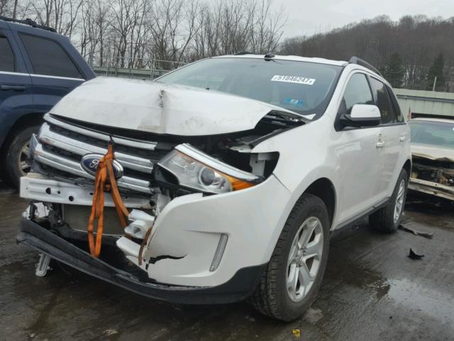 2FMDK4JC0DBA73266 - 2013 FORD EDGE SEL WHITE photo 2