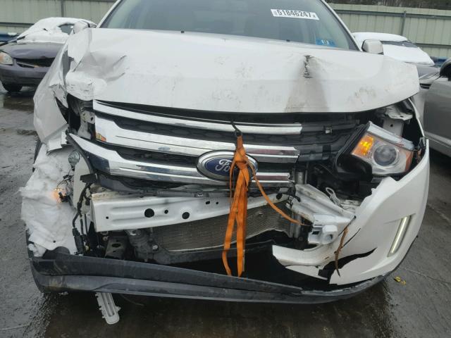 2FMDK4JC0DBA73266 - 2013 FORD EDGE SEL WHITE photo 7