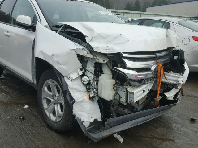 2FMDK4JC0DBA73266 - 2013 FORD EDGE SEL WHITE photo 9