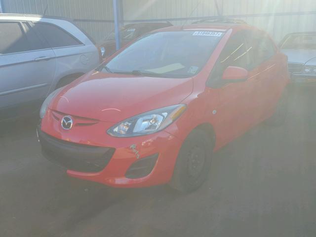 JM1DE1KY4E0177086 - 2014 MAZDA MAZDA2 SPO RED photo 2