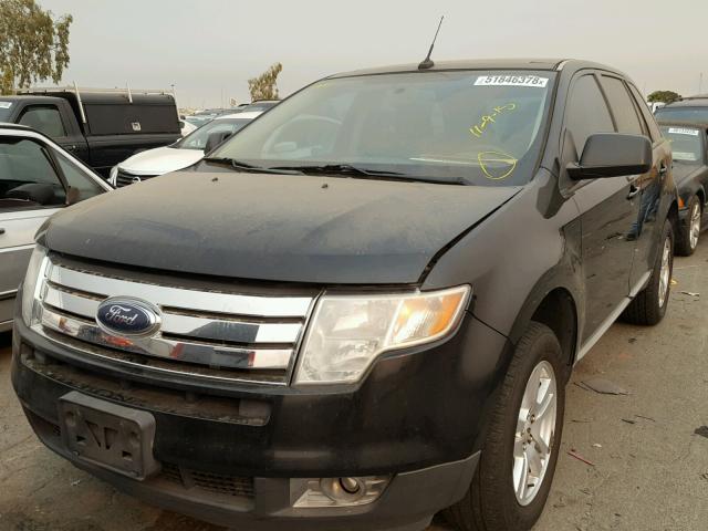 2FMDK38C28BB08329 - 2008 FORD EDGE SEL BLACK photo 2