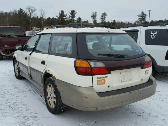 4S3BH665517619323 - 2001 SUBARU LEGACY OUT WHITE photo 3