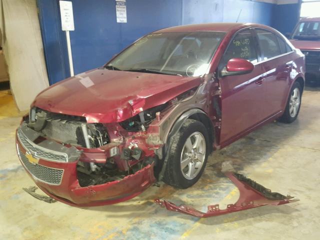 1G1PE5S96B7297948 - 2011 CHEVROLET CRUZE LT MAROON photo 2