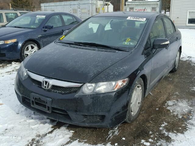 JHMFA36289S018795 - 2009 HONDA CIVIC HYBR BLACK photo 2