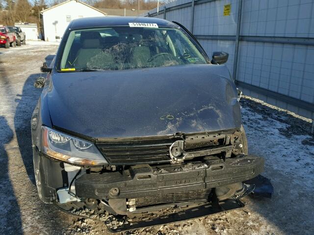 3VW2K7AJ4DM212192 - 2013 VOLKSWAGEN JETTA BASE CHARCOAL photo 7