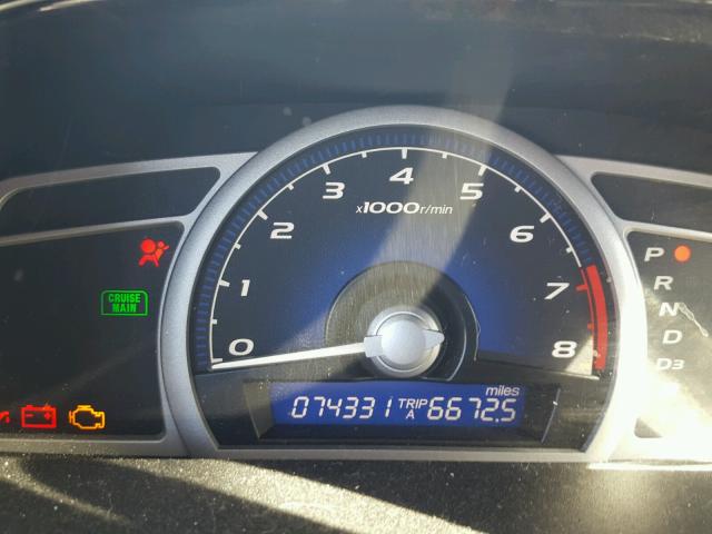 2HGFG12969H502772 - 2009 HONDA CIVIC EXL BLACK photo 8