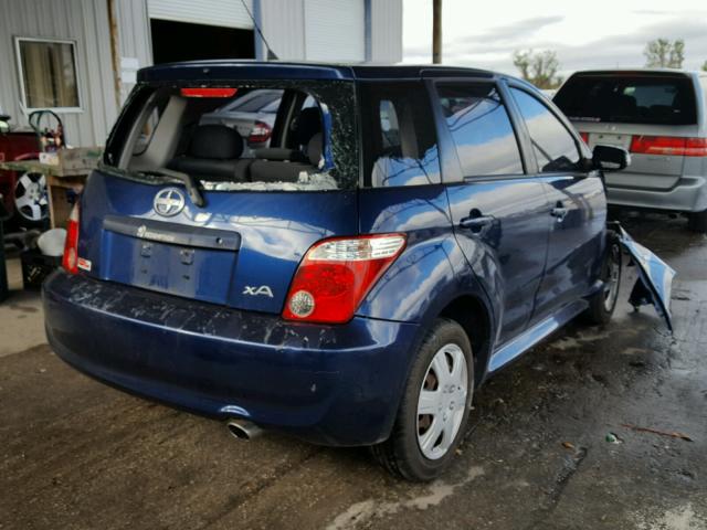 JTKKT624465012823 - 2006 TOYOTA SCION XA BLUE photo 4