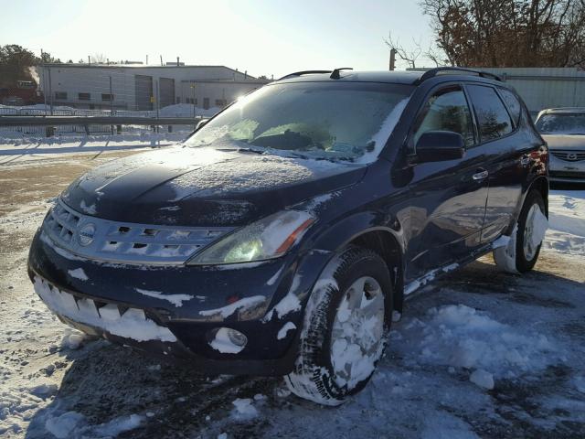 JN8AZ08W33W214070 - 2003 NISSAN MURANO SL BLUE photo 2