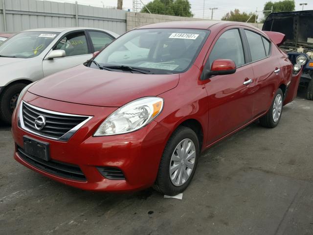 3N1CN7APXCL924216 - 2012 NISSAN VERSA S RED photo 2