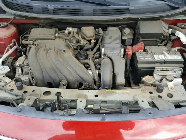 3N1CN7APXCL924216 - 2012 NISSAN VERSA S RED photo 7