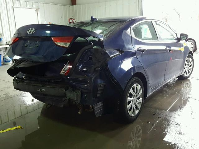 5NPDH4AE6CH078608 - 2012 HYUNDAI ELANTRA GL BLUE photo 4