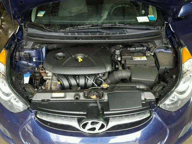 5NPDH4AE6CH078608 - 2012 HYUNDAI ELANTRA GL BLUE photo 7