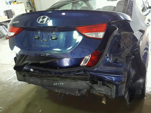 5NPDH4AE6CH078608 - 2012 HYUNDAI ELANTRA GL BLUE photo 9