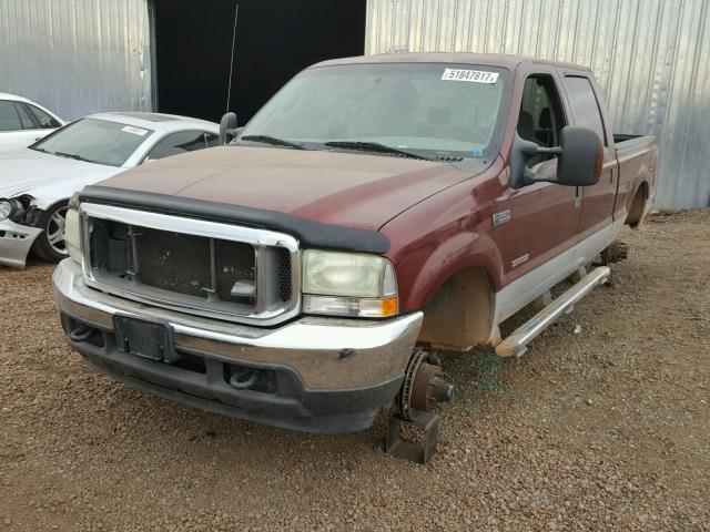 1FTNW21P44EA08204 - 2004 FORD F250 SUPER RED photo 2