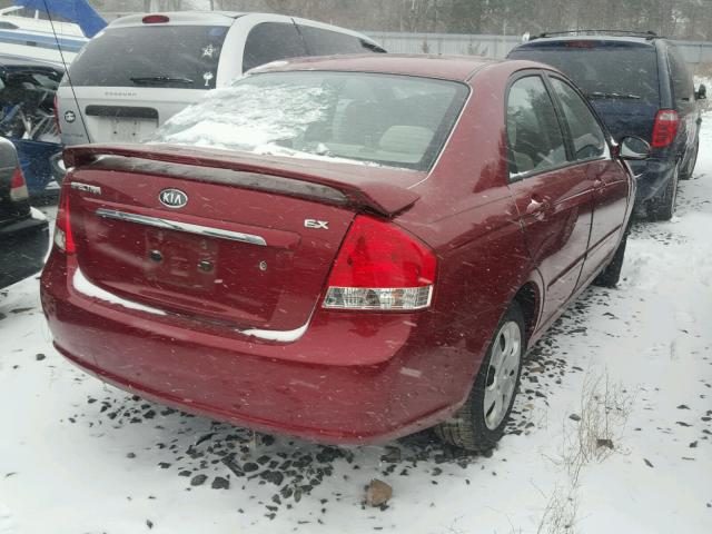 KNAFE122185534359 - 2008 KIA SPECTRA EX RED photo 4