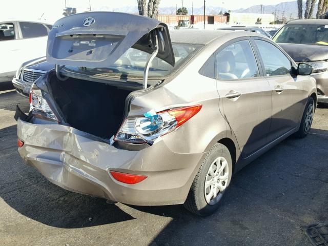 KMHCT4AE7DU543023 - 2013 HYUNDAI ACCENT GLS TAN photo 4