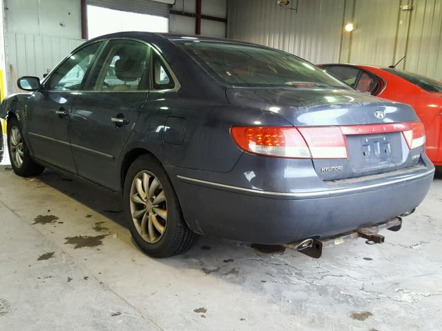 KMHFC46F66A124521 - 2006 HYUNDAI AZERA SE BLUE photo 3