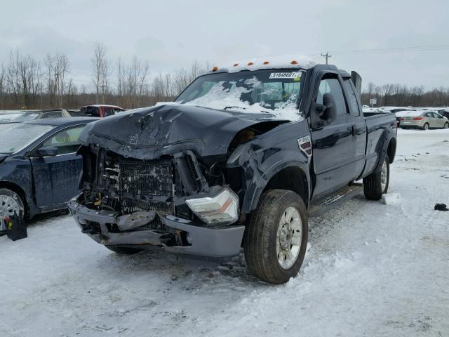 1FTWX31R38EB85132 - 2008 FORD F350 SRW S BLACK photo 2