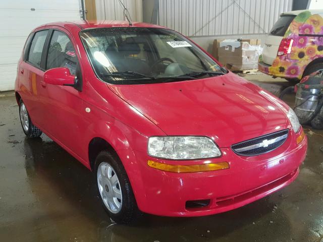 KL1TD62665B319752 - 2005 CHEVROLET AVEO BASE წითელი ფოტო 1